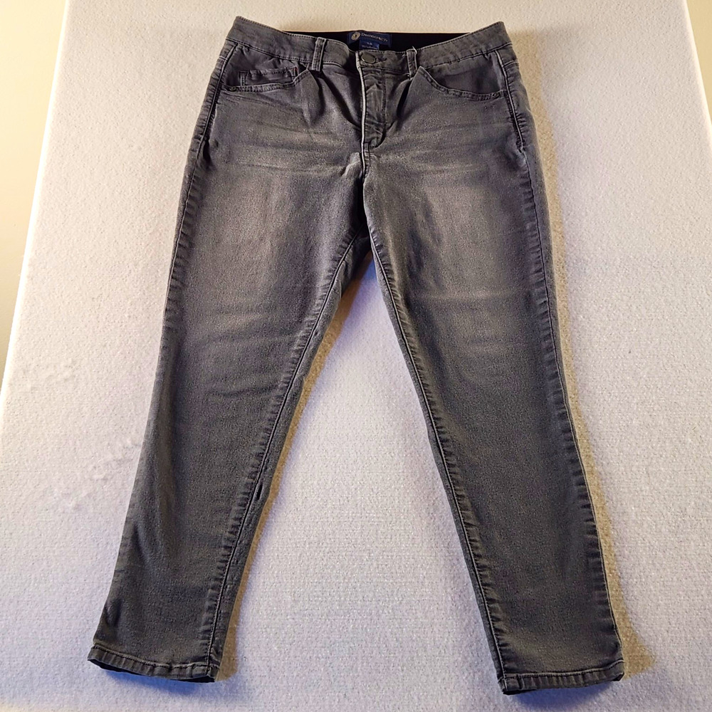 Democracy AbSolution Women's Skinny/Jeggings Jeans Gray Poly Blend Sz 12 #385